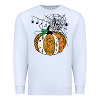 White halloween pumpkin music symbols music teacher halloween t shirt copy Premium Sweatshirt - trangStudio