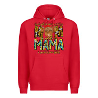 Red God Gifted Me Two Titles And Mama i Rock Them Both Premium Hoodie - CowhideDigitalArt