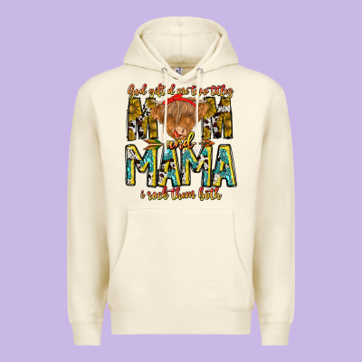 God Gifted Me Two Titles And Mama I Rock Them Both Premium Hoodie Designed By Cowhidedigitalart