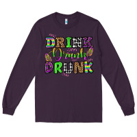 Plum drink drank drunk mardi gras olivia Long Sleeve Tee - OliviaCreatesArt