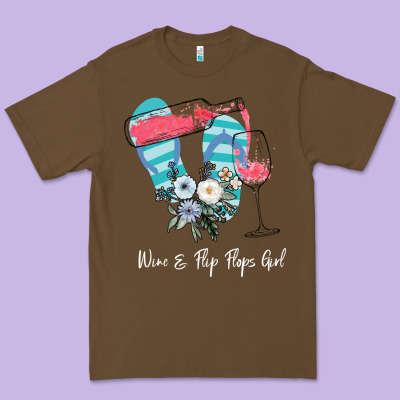 Wine Flip Flops Girl Premium Tee Designed By Bettercallsaul