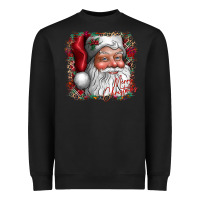 Black merry Christmas santa Heavyweight Sweatshirt - CowhideDigitalArt