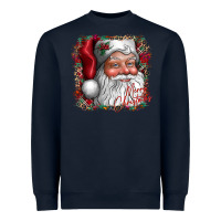 Navy merry Christmas santa Heavyweight Sweatshirt - CowhideDigitalArt
