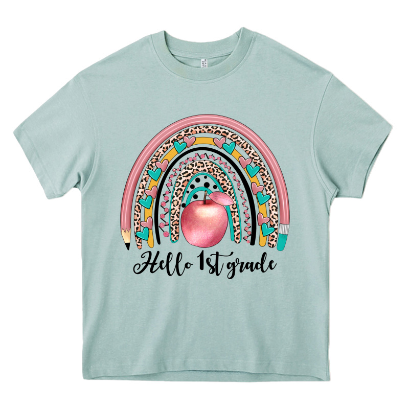 Hello 1 St Grade Heavy Core Tee by JahusDesignShop | Teevron