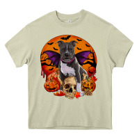 Mossy halloween pitbull dog Heavy Core Tee - RanaPortraitStore