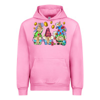 Fuchsia Pink easter gnome with eggs Urban Hoodie - AdoDesignShop