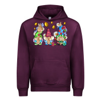 Mauve Wine easter gnome with eggs Urban Hoodie - AdoDesignShop
