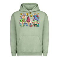 Pigment Oil Green easter gnome with eggs Urban Hoodie - AdoDesignShop