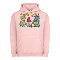 Pigment Salmon easter gnome with eggs Urban Hoodie - AdoDesignShop
