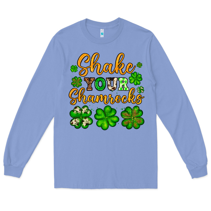 St. Patrick's Shake Your Shamrocks Long Sleeve Tee by OliviaCreatesArt | Teevron