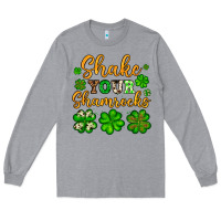 Heather Grey St. Patrick's Shake your shamrocks Long Sleeve Tee - OliviaCreatesArt