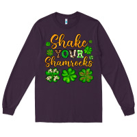 Plum St. Patrick's Shake your shamrocks Long Sleeve Tee - OliviaCreatesArt