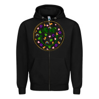 Black st patrick s day smiley face Zipper Hoodie - Artiststas