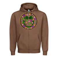 Chestnut st patrick s day smiley face Zipper Hoodie - Artiststas