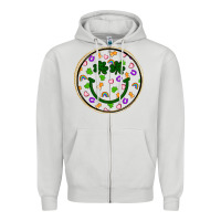 Dove Grey st patrick s day smiley face Zipper Hoodie - Artiststas