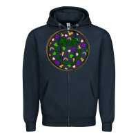 Navy st patrick s day smiley face Zipper Hoodie - Artiststas