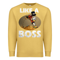 Antique Gold like a boss duck tales art gift for fans Premium Sweatshirt - trangStudio
