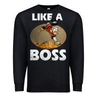 Black like a boss duck tales art gift for fans Premium Sweatshirt - trangStudio