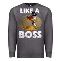 Charcoal Heather like a boss duck tales art gift for fans Premium Sweatshirt - trangStudio