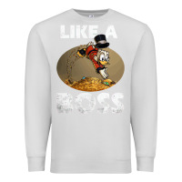 Dove Grey like a boss duck tales art gift for fans Premium Sweatshirt - trangStudio