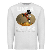 Oatmeal Heather like a boss duck tales art gift for fans Premium Sweatshirt - trangStudio