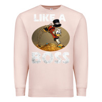 Pale Pink like a boss duck tales art gift for fans Premium Sweatshirt - trangStudio