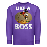 Purple like a boss duck tales art gift for fans Premium Sweatshirt - trangStudio