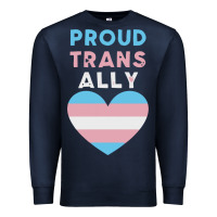 Navy proud trans ally transgender Premium Sweatshirt - trangStudio