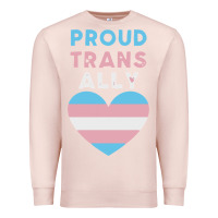 Pale Pink proud trans ally transgender Premium Sweatshirt - trangStudio