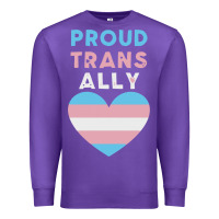 Purple proud trans ally transgender Premium Sweatshirt - trangStudio