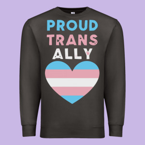 Proud Trans Ally Transgender Premium Sweatshirt Designed By Trangstudio