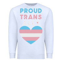 White proud trans ally transgender Premium Sweatshirt - trangStudio