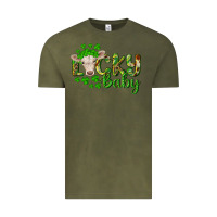 Vintage Olive Lucky baby charolais calf Vintage Tee - RanaPortraitStore