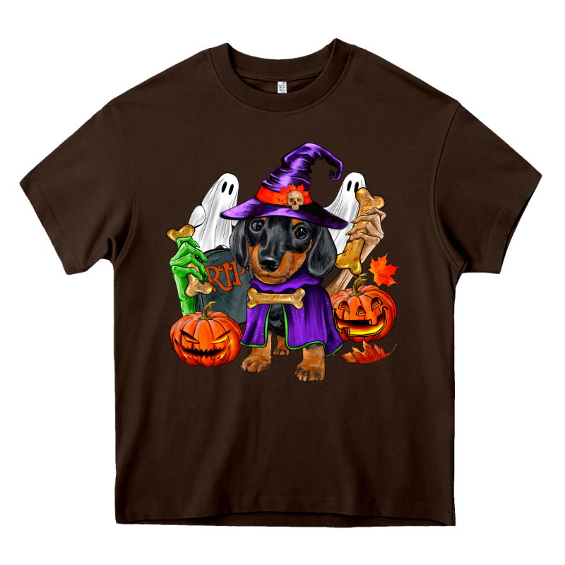 Halloween Dachshund Puppy Dog Heavy Core Tee by RanaPortraitStore | Teevron