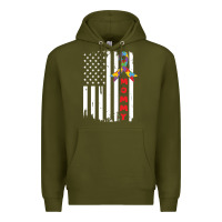 Army Green lil autism mom Premium Hoodie - CowhideDigitalArt
