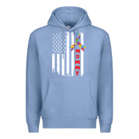 Colony Blue lil autism mom Premium Hoodie - CowhideDigitalArt