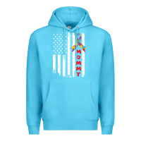 Ocean Blue lil autism mom Premium Hoodie - CowhideDigitalArt
