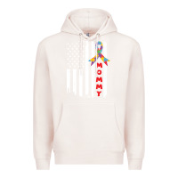 Pale Pink lil autism mom Premium Hoodie - CowhideDigitalArt