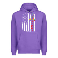 Purple lil autism mom Premium Hoodie - CowhideDigitalArt