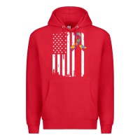 Red lil autism mom Premium Hoodie - CowhideDigitalArt