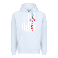 White lil autism mom Premium Hoodie - CowhideDigitalArt