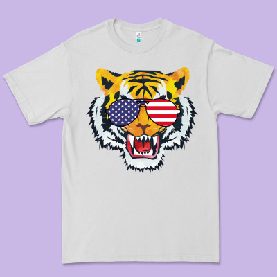 America Merica Tiger Premium Tee Designed By Bettercallsaul