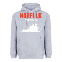 Heather Grey norfolk virginia usa state america travel virginian Heavyweight Hoodie - trangStudio