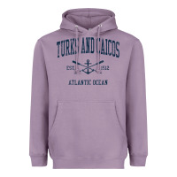 Lavender Turks And Caicos Vintage Navy Crossed Oars & Boat Anchor Heavyweight Hoodie - trangStudio