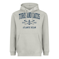 Moon Dust Turks And Caicos Vintage Navy Crossed Oars & Boat Anchor Heavyweight Hoodie - trangStudio