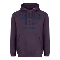 Plum Turks And Caicos Vintage Navy Crossed Oars & Boat Anchor Heavyweight Hoodie - trangStudio