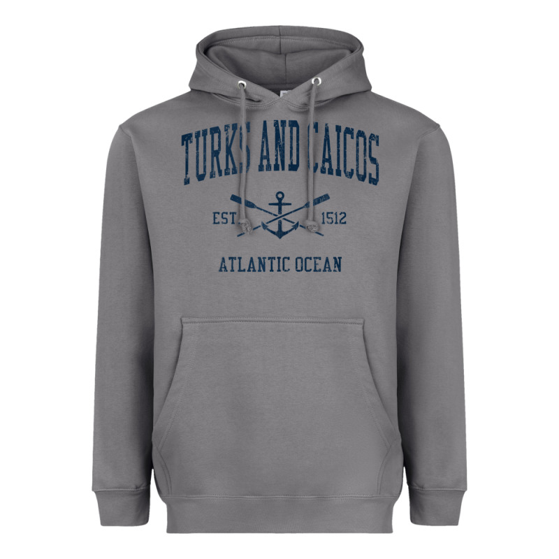 Turks And Caicos Vintage Navy Crossed Oars & Boat Anchor Heavyweight Hoodie by trangStudio | Teevron