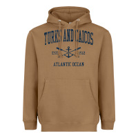 Toasted Coconut Turks And Caicos Vintage Navy Crossed Oars & Boat Anchor Heavyweight Hoodie - trangStudio