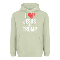 Matcha I Love Jesus And Trump Republican Conservative Gift Heavyweight Hoodie - trangStudio