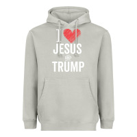Moon Dust I Love Jesus And Trump Republican Conservative Gift Heavyweight Hoodie - trangStudio